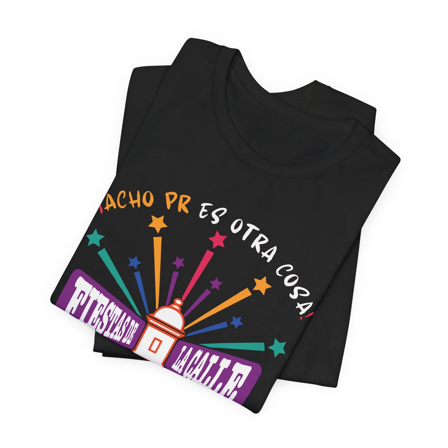 Camiseta Unisex ACHO PR Es Otra Cosa SANSE 2026 Puerto Rico PR Shirts Fiestas de la Calle San Sebastián - Negra | 4everBoricua