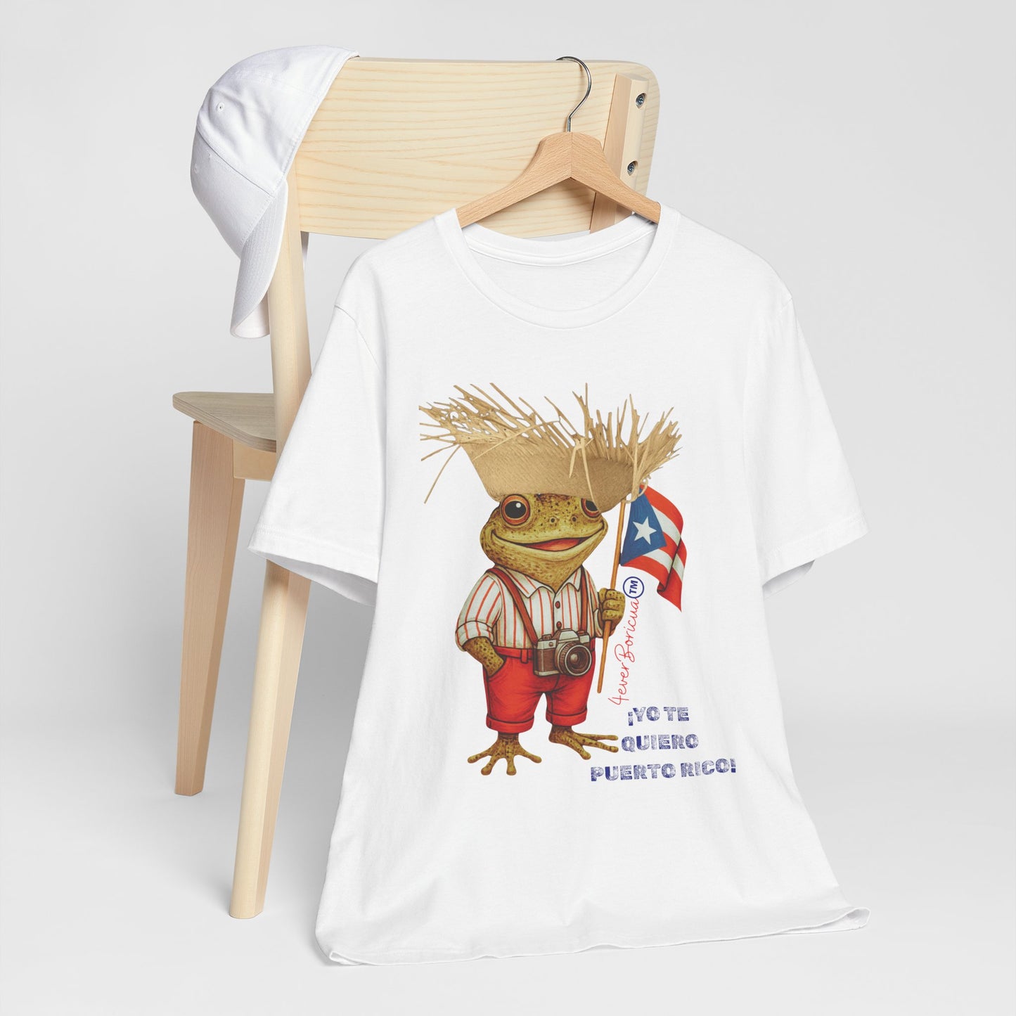 CAMISETA Yo Te Quiero Puerto Rico Shirt Sapo Concho con Bandera y Pava | Diseño Exclusivo 4everBoricua