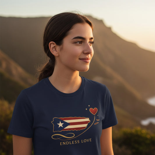 CAMISETA PUERTO RICO ENDELESS LOVE PR Shirt PUERTO RICAN DIASPORA - Diseño Exclusivo |4everBoricua