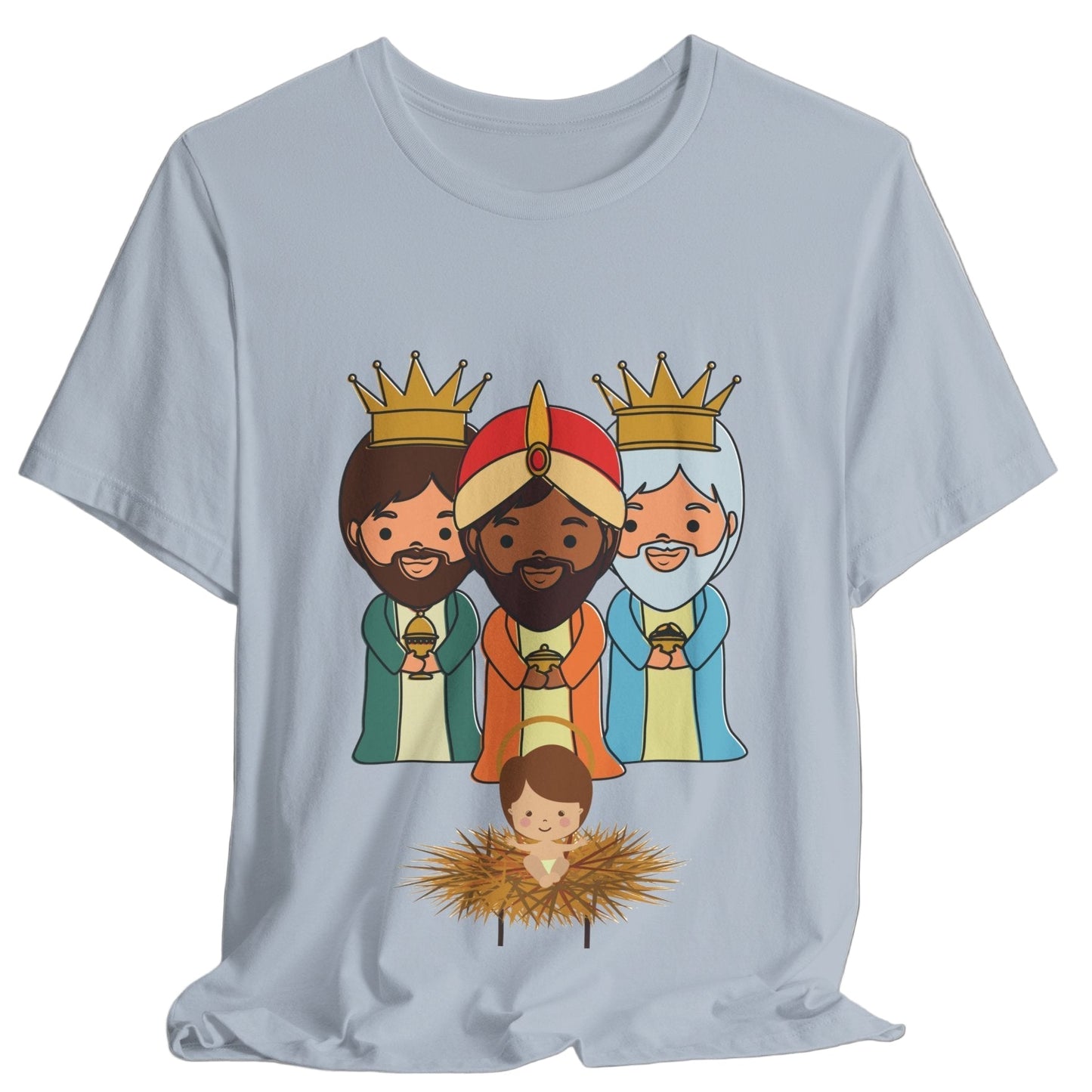 Variedad de Colores CAMISETAS PR Navidad TRES REYES MAGOS con JESÚS Puerto Rico Unisex Shirt Epifanía
