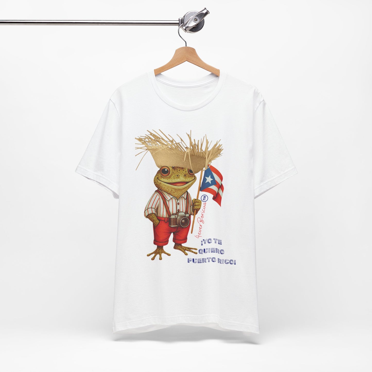 CAMISETA Yo Te Quiero Puerto Rico Shirt Sapo Concho con Bandera y Pava | Diseño Exclusivo 4everBoricua