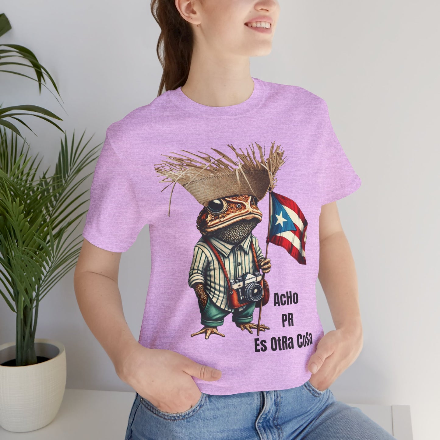 ACHO PR ES OTRA COSA SAPO CONCHO Camisetas Puerto Rico Shirts Lilac | 4EVERBORICUA