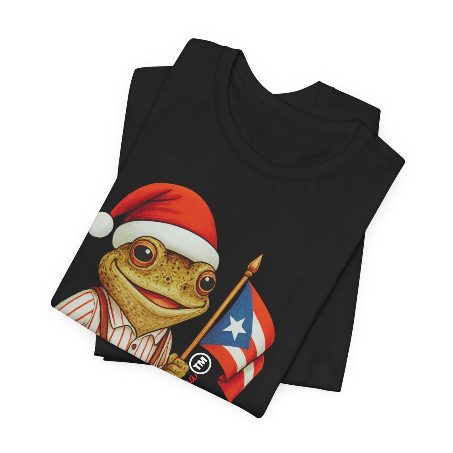 CAMISETA NAVIDAD SAPO CONCHO Christmas Shirt Yo Te Quiero Puerto Rico Unisex Negra | Diseño Exclusivo 4everBoricua