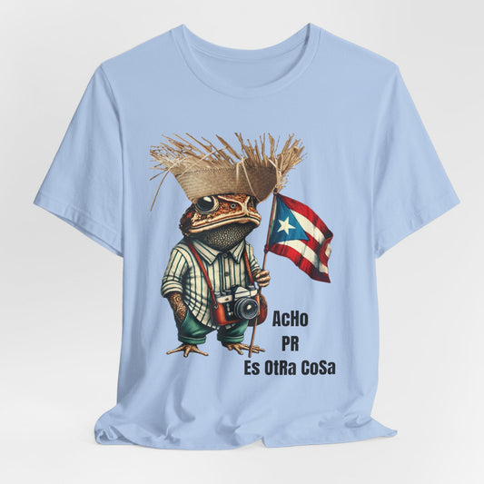 ACHO PR ES OTRA COSA CAMISETAS PUERTO RICO SAPO CONCHO DTMF AZUL CLARO UNISEX