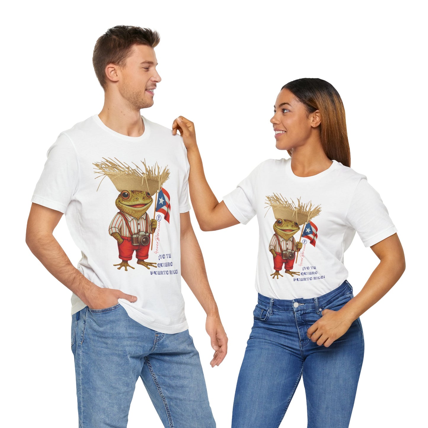 CAMISETA Yo Te Quiero Puerto Rico Shirt Sapo Concho con Bandera y Pava | Diseño Exclusivo 4everBoricua