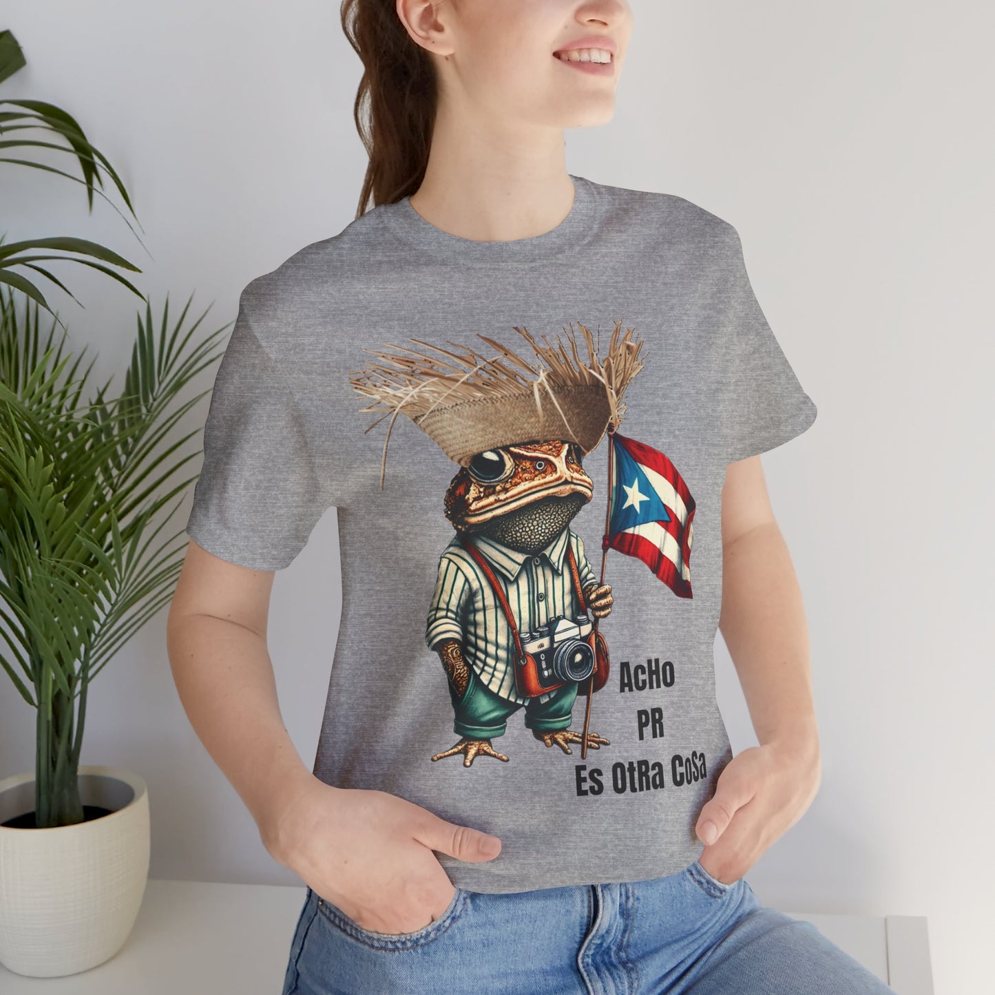 ACHO PR ES OTRA COSA SAPO CONCHO Camisetas Puerto Rico Shirts Unisex Gris | 4EVERBORICUA