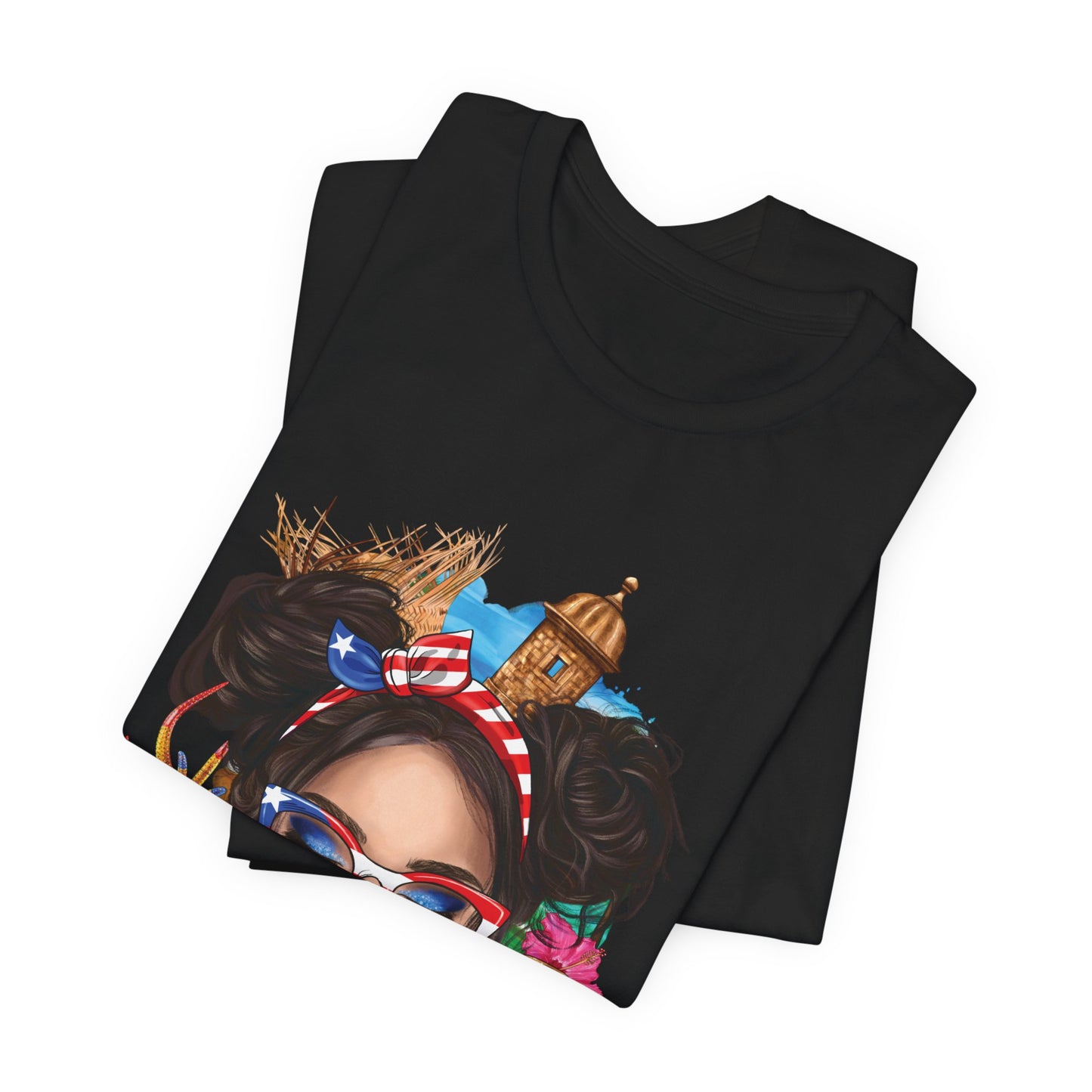 CAMISETAS PR UNISEX PROUD PUERTO RICAN T-SHIRT Black | 4EVERBORICUA