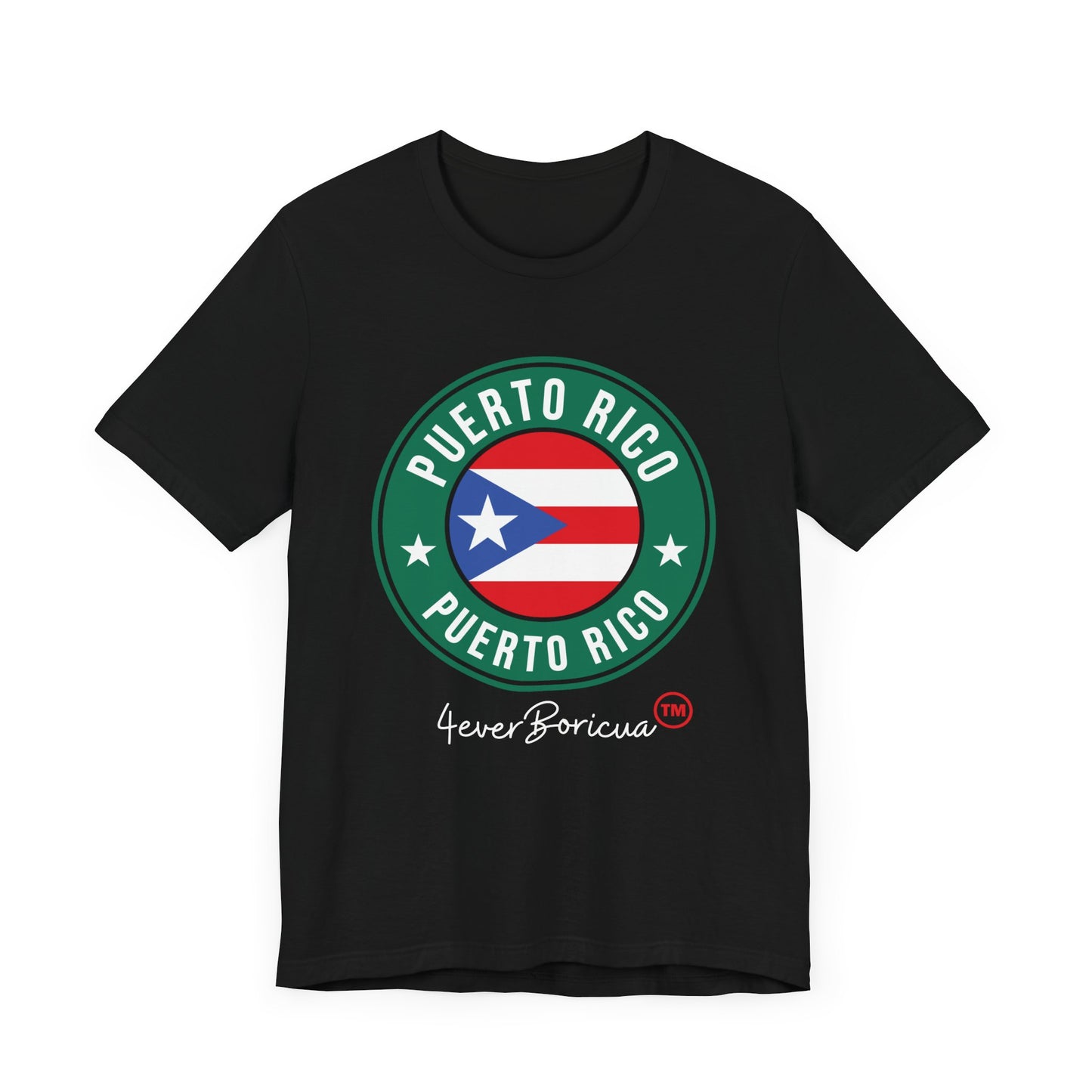 CAMISETAS PR UNISEX PUERTO RICO GREEN SEAL AND FLAG T-SHIRT | 4EVERBORICUA