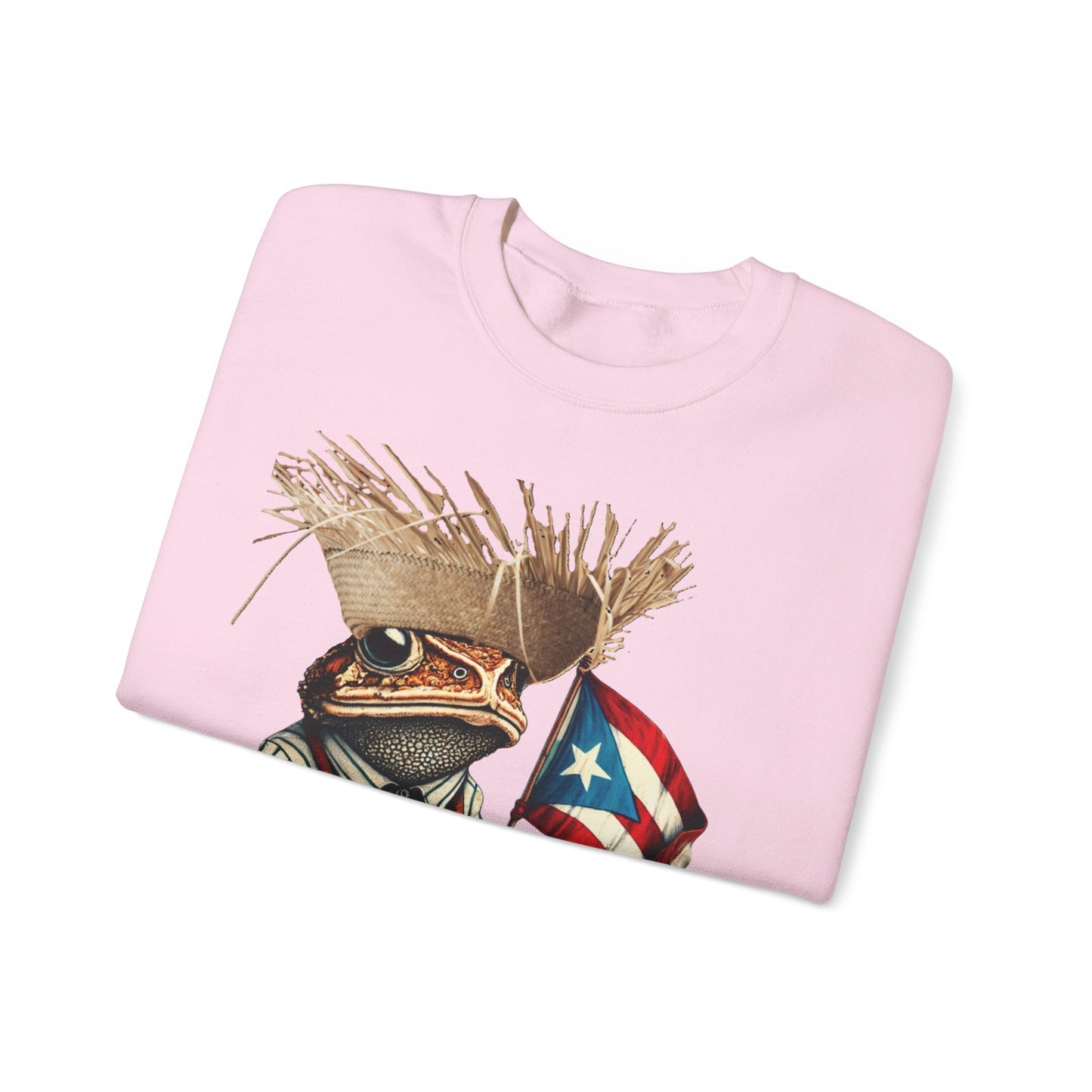 Acho PR es Otra Cosa Unisex Sweatshirt Sudadera Orgullo Boricua Diseño Exclusivo Sapo Concho Pava Bandera Pr | Rosa Claro | 4everBoricua