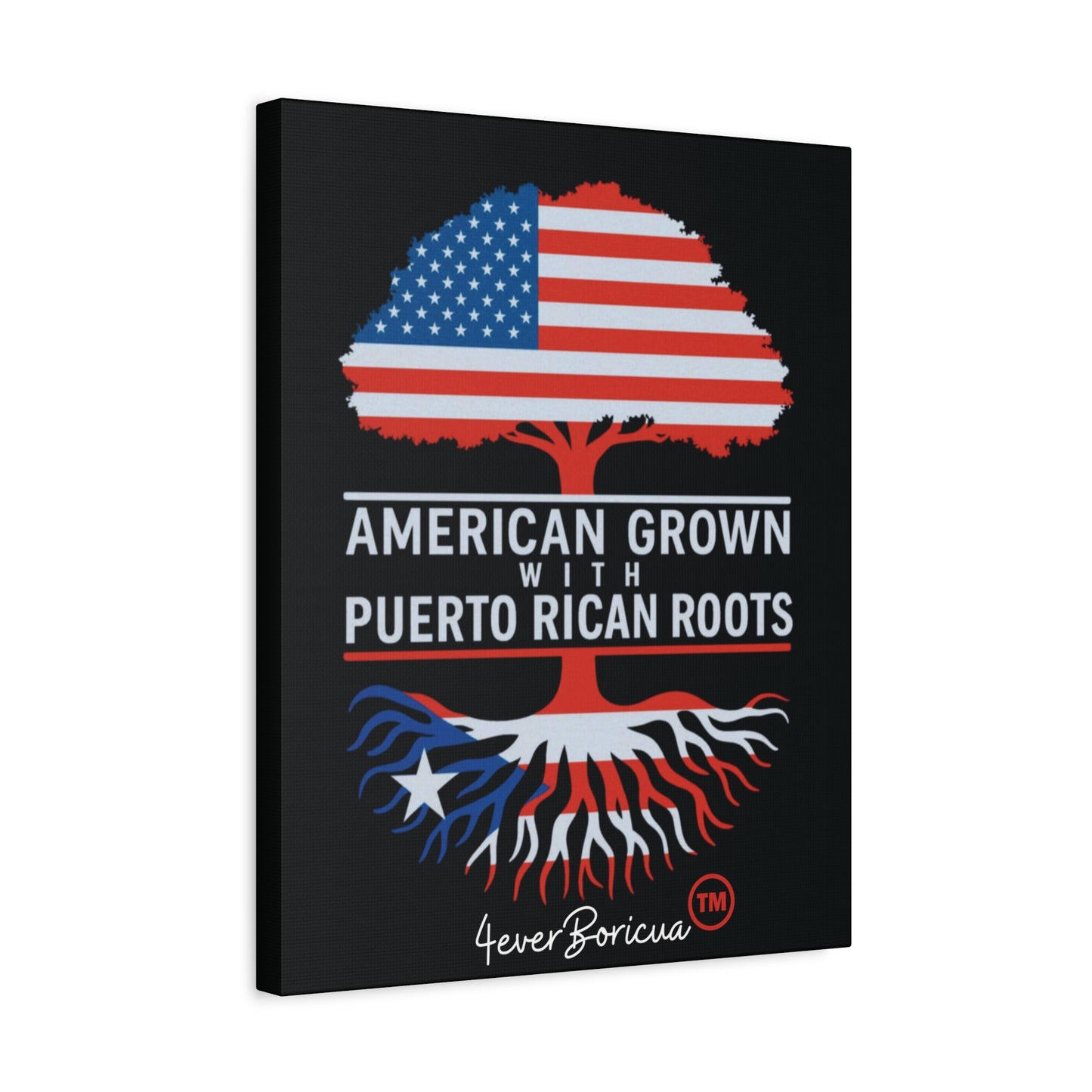 Cuadro Decorativo “American Grown with Puerto Rican Roots” | Arte en Canvas 16x20 | Orgullo Boricua 🇵🇷 – 4everBoricua
