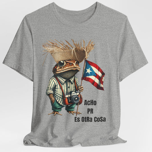 ACHO-PR-ES-OTRA-COSA-CAMISETA-PUERTO RICO-SHIRTS-TEE-SAPO-CONCHO-ATHLETIC-HEATHER
