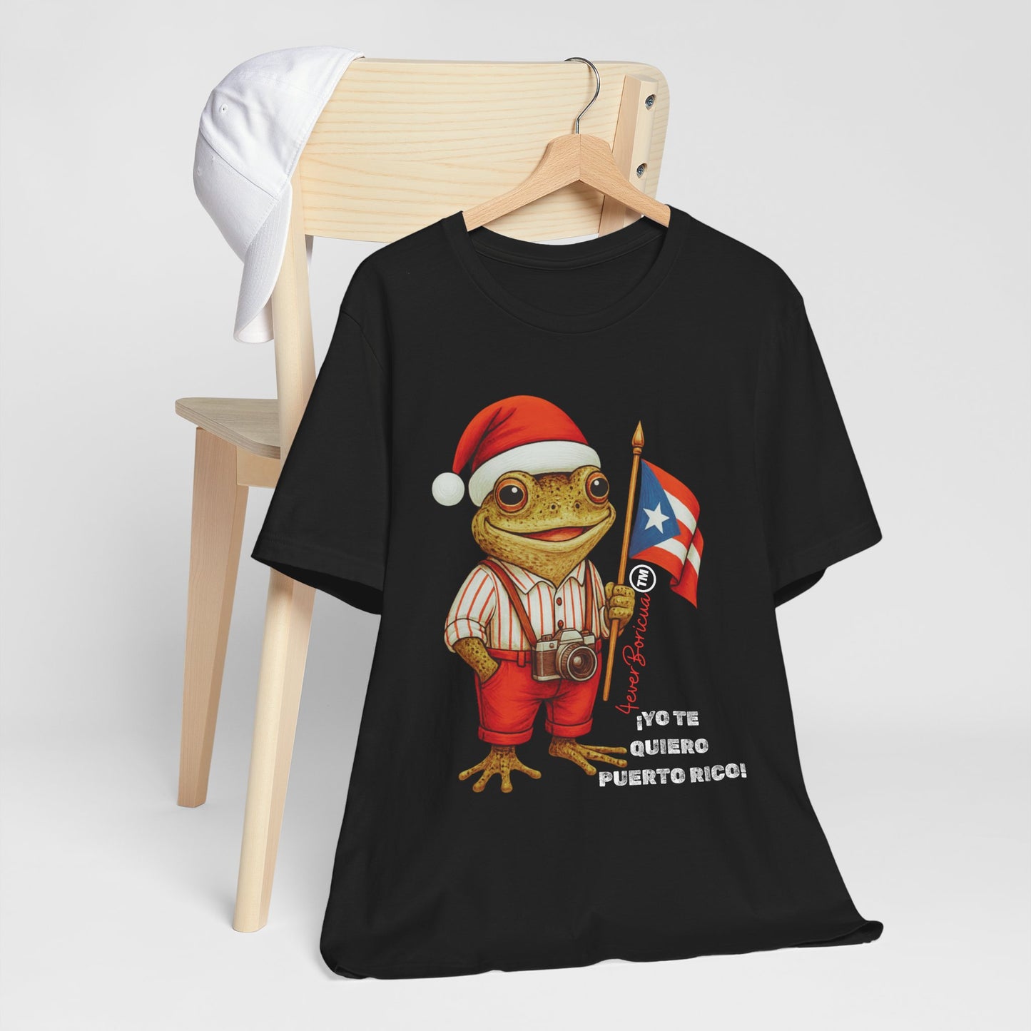 CAMISETA NAVIDAD SAPO CONCHO Christmas Shirt Yo Te Quiero Puerto Rico Unisex Negra | Diseño Exclusivo 4everBoricua