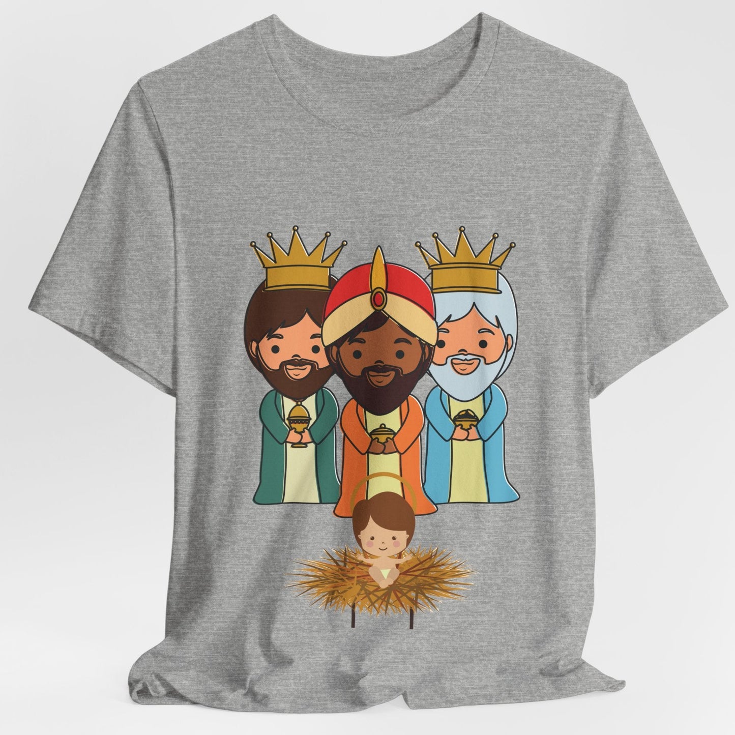 Variedad de Colores CAMISETAS PR Navidad TRES REYES MAGOS con JESÚS Puerto Rico Unisex Shirt Epifanía