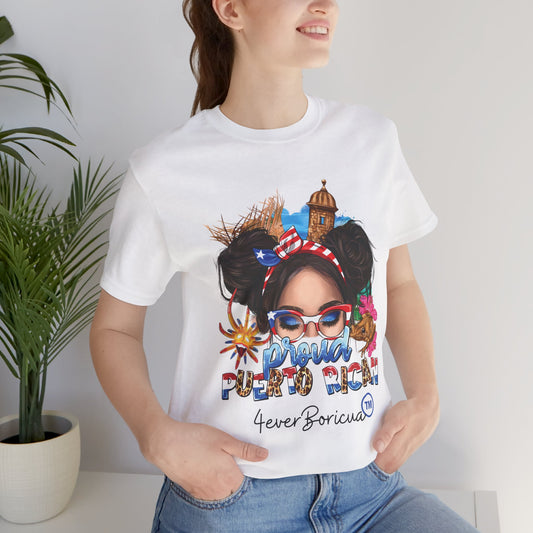 CAMISETA PUERTO RICO PROUD PUERTO RICAN T-SHIRT White| 4EVERBORICUA