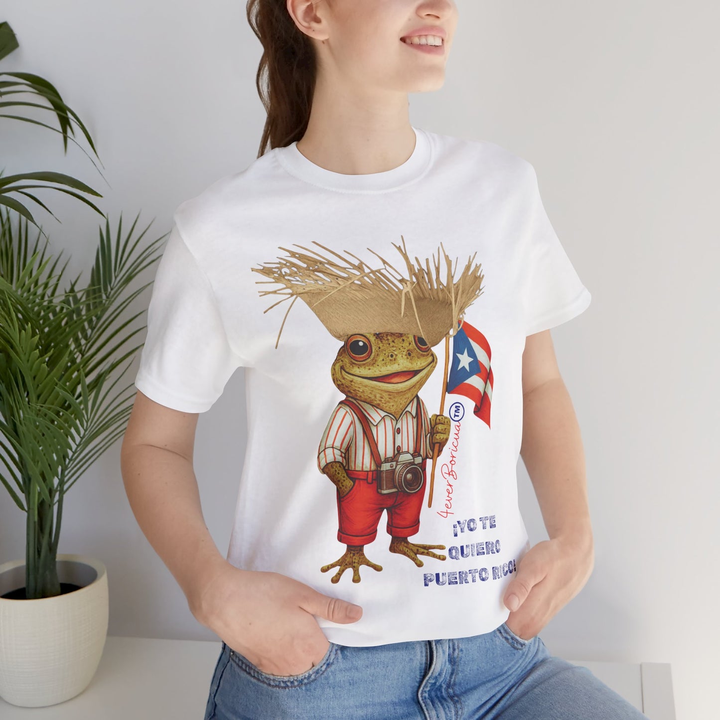 CAMISETA Yo Te Quiero Puerto Rico Shirt Sapo Concho con Bandera y Pava | Diseño Exclusivo 4everBoricua