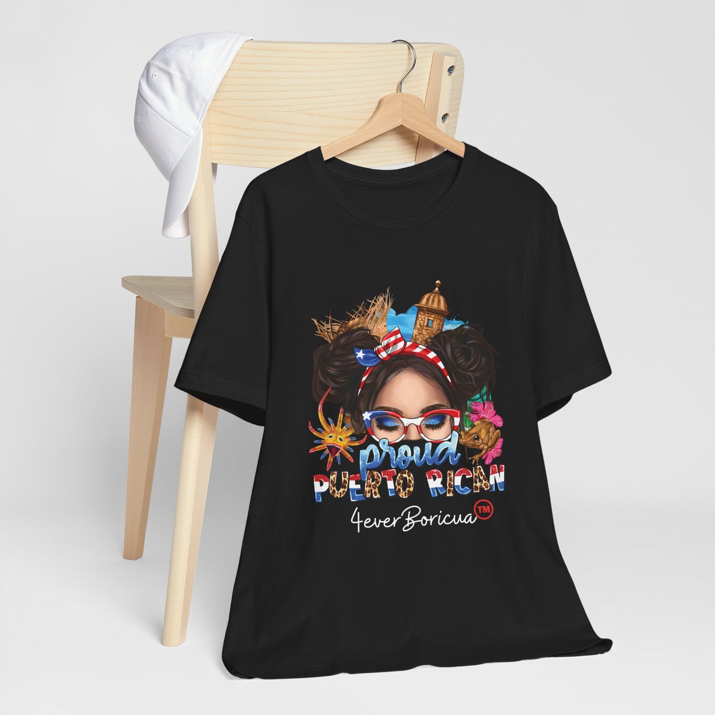 CAMISETAS PR UNISEX PROUD PUERTO RICAN T-SHIRT Black | 4EVERBORICUA